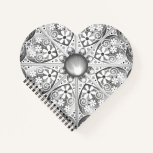 Ceramic Lace grey Notebook