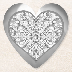 Ceramic Lace grey Paper Coaster