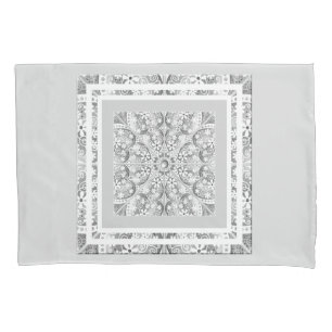 Ceramic lace grey pillowcase