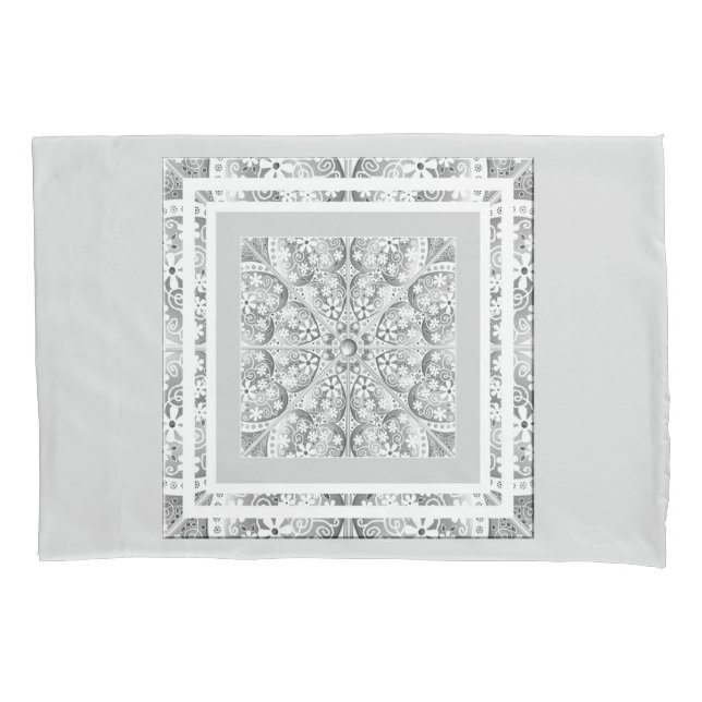 Ceramic lace grey pillowcase (Front)