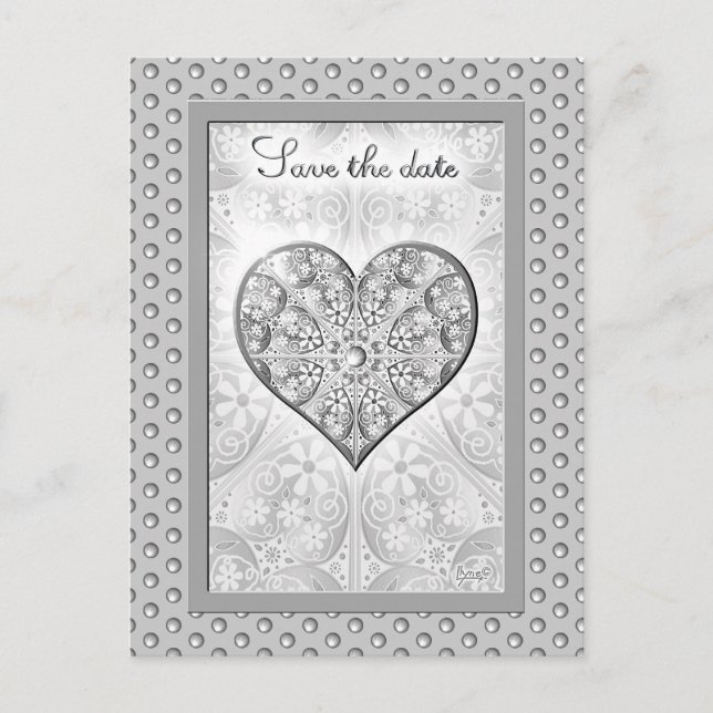 Ceramic Lace grey Postcard (Front)