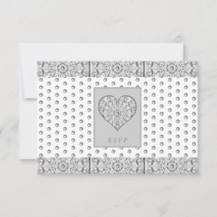 Ceramic Lace grey RSVP Card