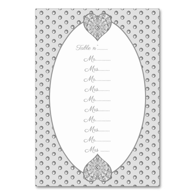 Ceramic Lace grey Table Number (Front)