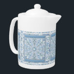 Ceramic Lace Light Blue<br><div class="desc">Lace print added to a ceramic effect for this fine pattern with some inlays of pearls or cabochons (drawn). A finely crafted, classy original style. Here in light blue, which gives a romantic pastel style, this pattern also exists in light grey, black and blue of Greece in other of my...</div>
