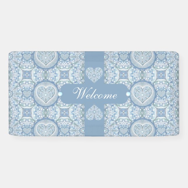 Ceramic lace Light blue Banner (Horizontal)