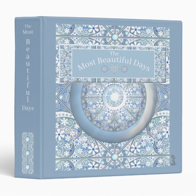 Ceramic Lace Light Blue Binder (Front/Spine)