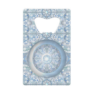 Ceramic Lace light blue, Credit Card Bottle Opener