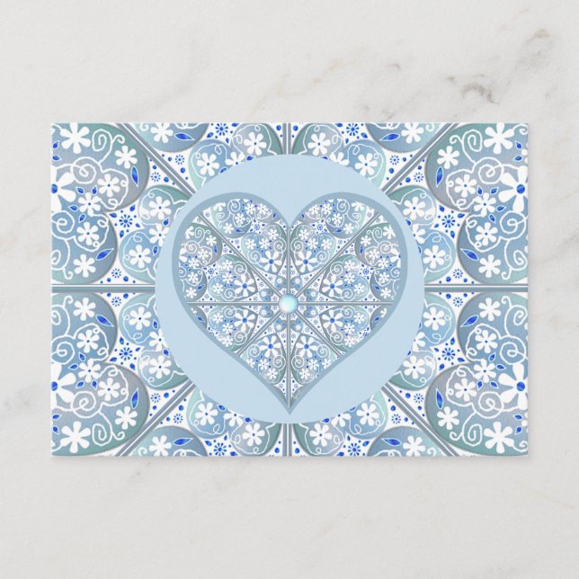 Ceramic lace Light blue Enclosure Card (Front)