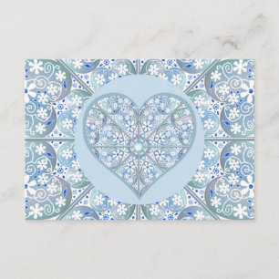 Ceramic lace Light blue Enclosure Card
