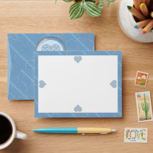 Ceramic Lace Light Blue Envelope