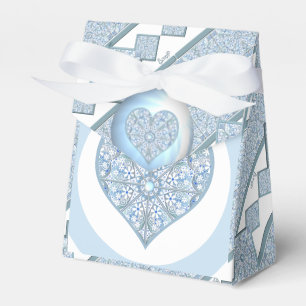 Ceramic Lace Light Blue Favor Box