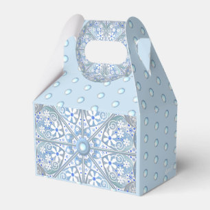 Ceramic Lace Light Blue Favor Box