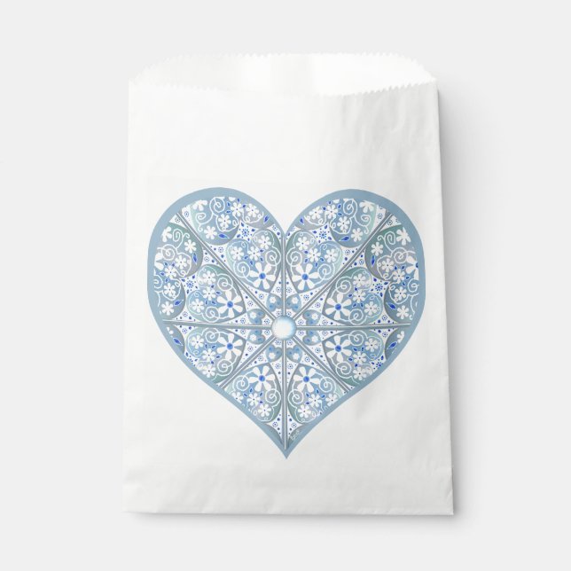 Ceramic Lace Light Blue Favour Bag (Front)