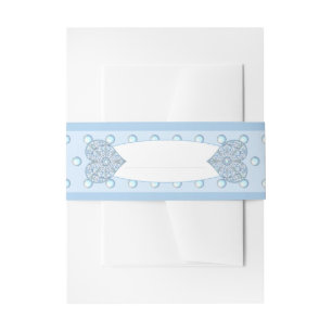 Ceramic Lace Light Blue Invitation Belly Band