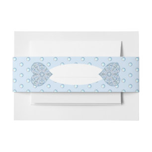 Ceramic Lace Light Blue Invitation Belly Band
