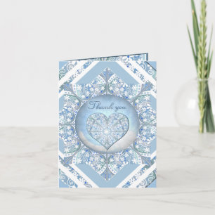 Ceramic Lace Light Blue Note Card