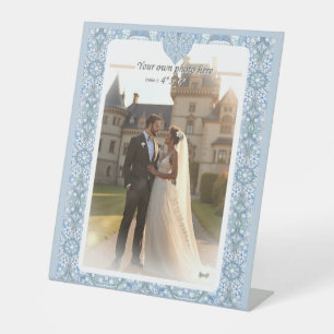 Ceramic lace Light blue Pedestal Sign