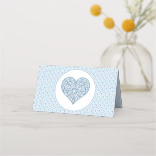 Ceramic Lace Light Blue Place Card