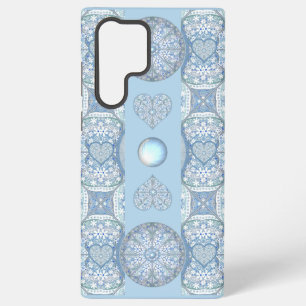 Ceramic lace Light blue Samsung Galaxy Case