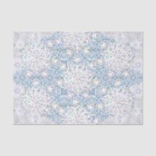 Ceramic lace light blue & snowflake tissue paper