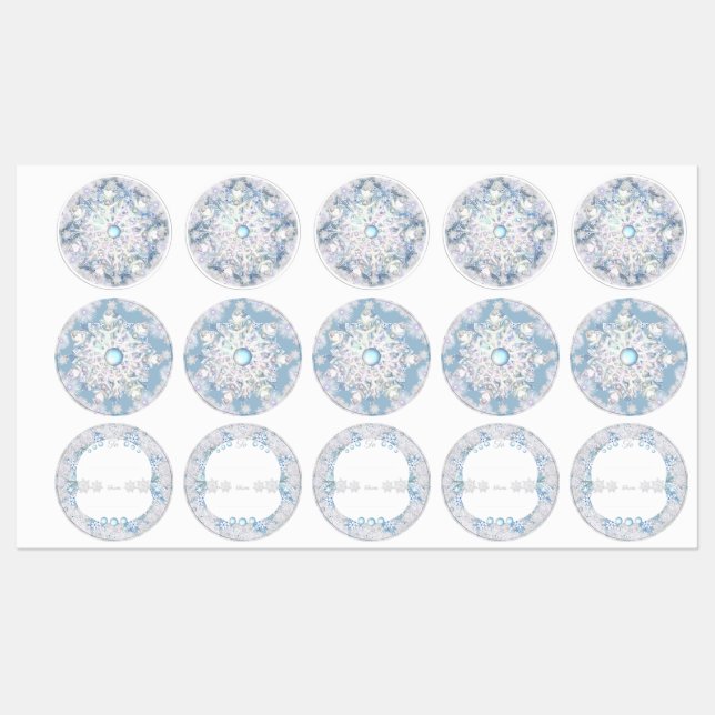 Ceramic lace sky blue &snowflake (Sheet)