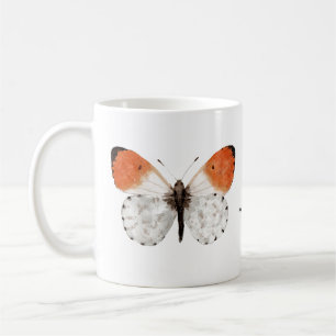 Ceramic mug featuring Orange-tip butterfly design