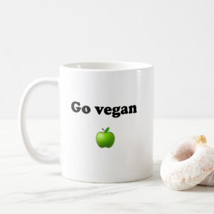 Ceramic mug with Go Vegan design