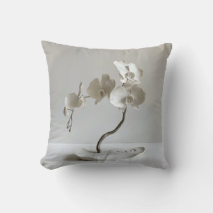 Ceramic Neutral Orchid Taupe Throw Pillow