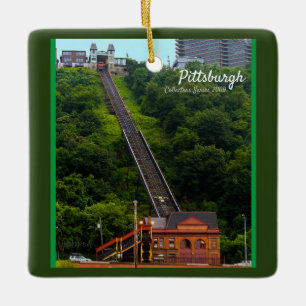 Ceramic Ornament Duquesne Incline Pittsburgh