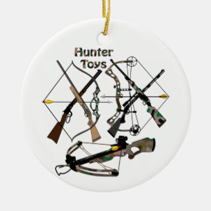 Ceramic Ornament, hunting, weapons, hunter gifts, Ornament