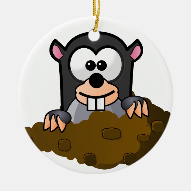 Ceramic ornament. Mole. Ceramic Ornament (Front)
