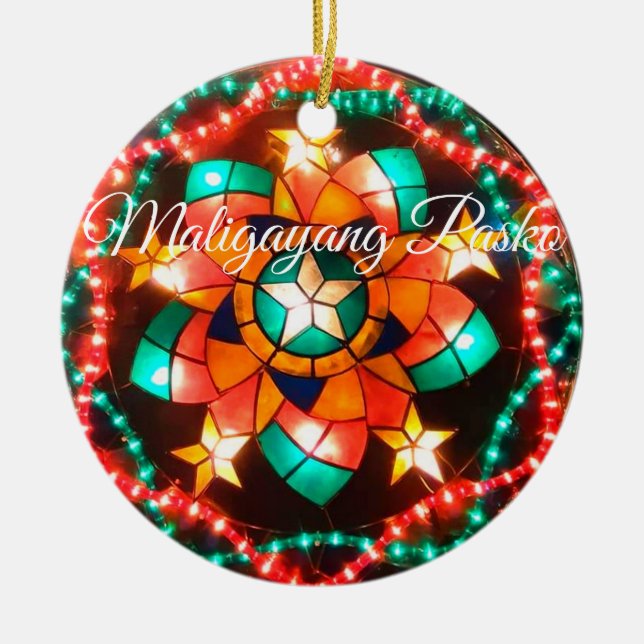Ceramic Ornament Philippine Christmas Lantern (Front)