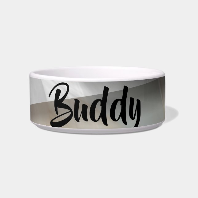 Ceramic Pet Bowl Trend Abstract Sandy Tornado Beig (Front)
