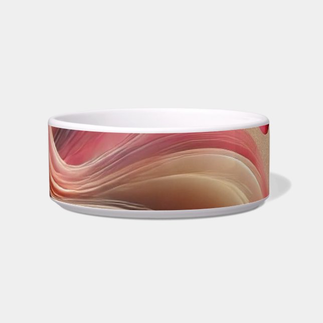 Ceramic Pet Bowl with Abstract Design (Front)