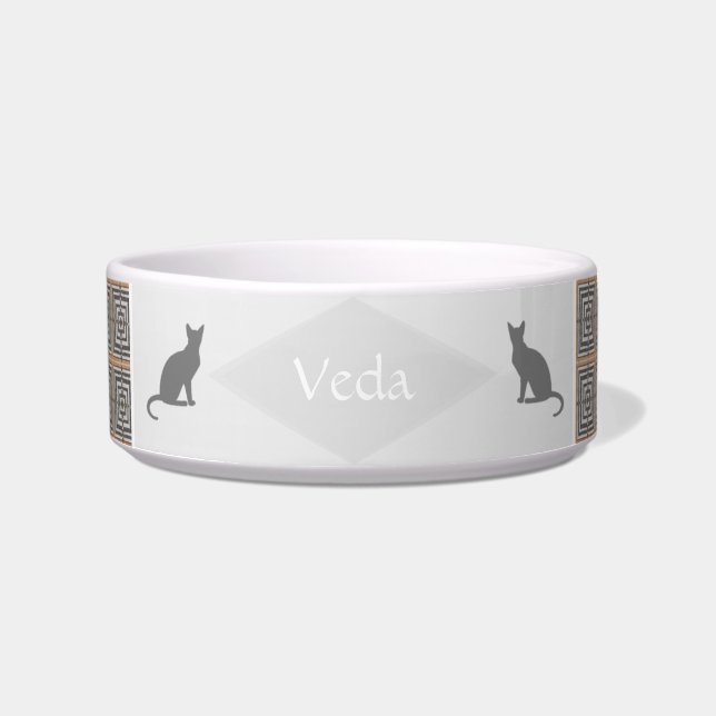 Ceramic Pet Bowl with Pattern  - HAMbWG (Front)