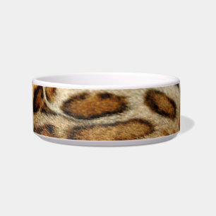 Ceramic Pet Food Bowl - Bengal Cat / Leopard Print