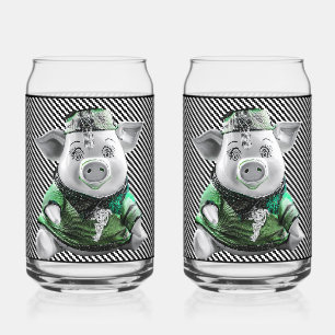 Ceramic Piggy Glass