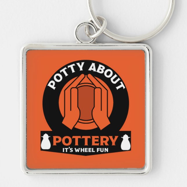 Ceramic Pottery Maker Keychain (Front)