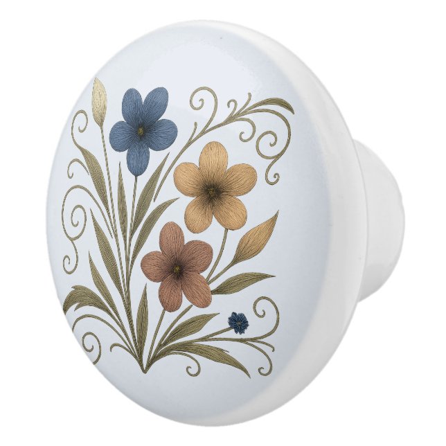 Ceramic Spring Early Door Handle Knob (Right)
