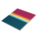 Ceramic Tile<br><div class="desc">Vintage contrast stripes background. Summer retro style surf stripe pattern.</div>