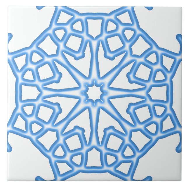 Ceramic Tile, An elegant blue and white design  Ce Tile (Front)