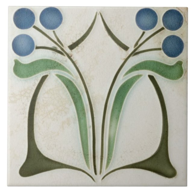 Ceramic Tile - Antique Art Nouveau (Front)