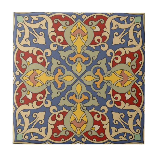 Ceramic Tile - Arabesque Traditional Pattern (Front)