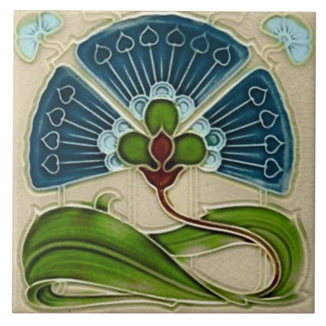 Ceramic Tile - Art Nouveau Decorative (Front)