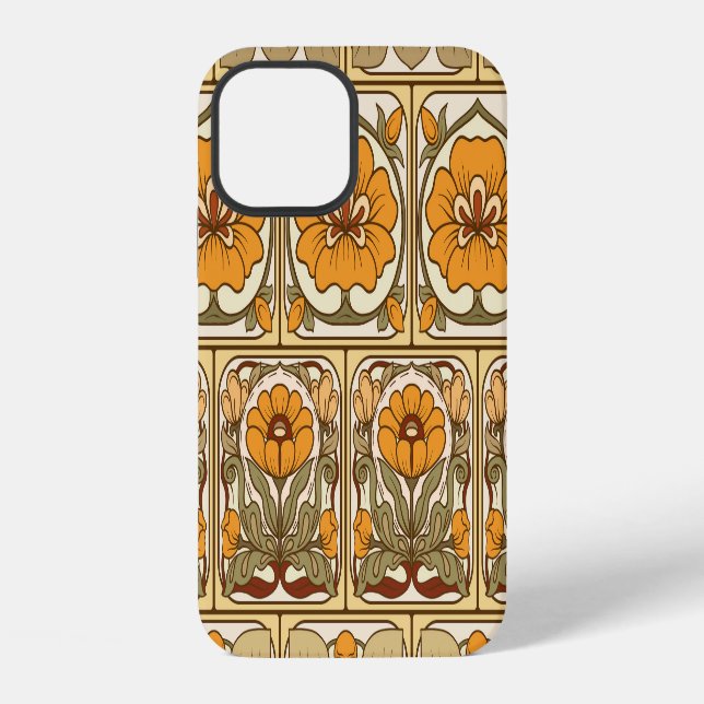 Ceramic Tile: Art Nouveau Style. iPhone Case (Back)
