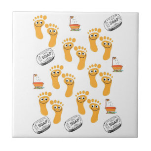 Ceramic Tile Bathroom Happy Feet Soap