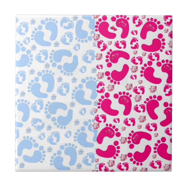 Ceramic Tile Bathroom Twin Girl Boy (Front)