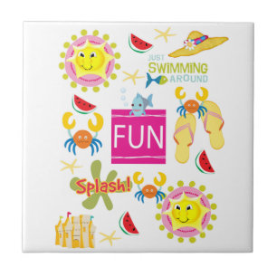 Ceramic Tile Beach House Fun 