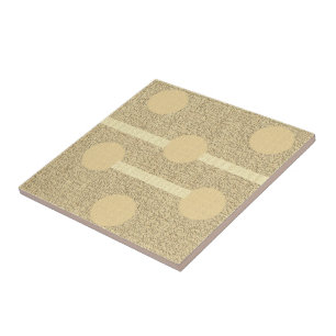Ceramic Tile Beige Circular Circles