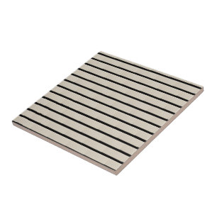 Ceramic Tile Black and Beige Stripe